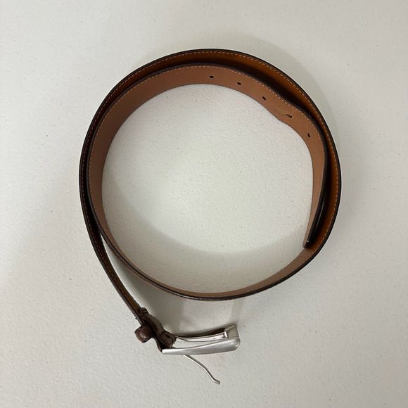 Magnanni Tan Leather Belt with Silver Buckle - Picture 4 of 6